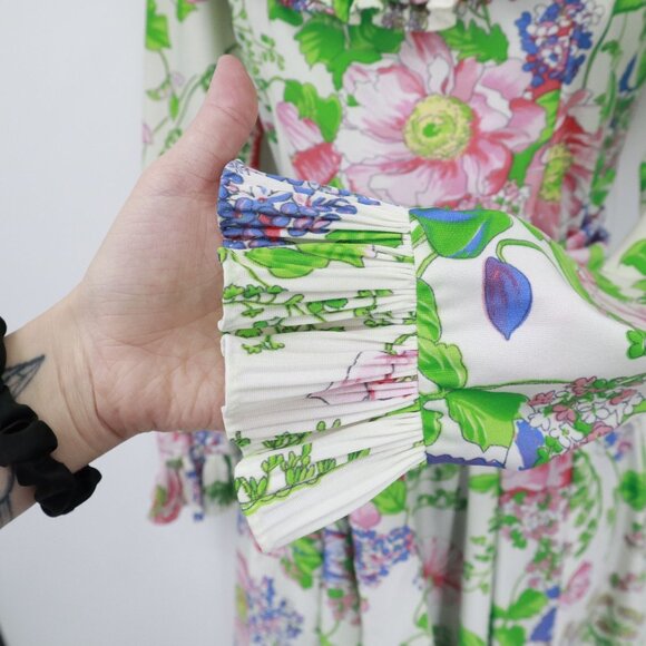 Victor Costa Floral Dress Womens S White Y2K Dainty Bloomcore Romantic Vintage - Picture 6 of 16